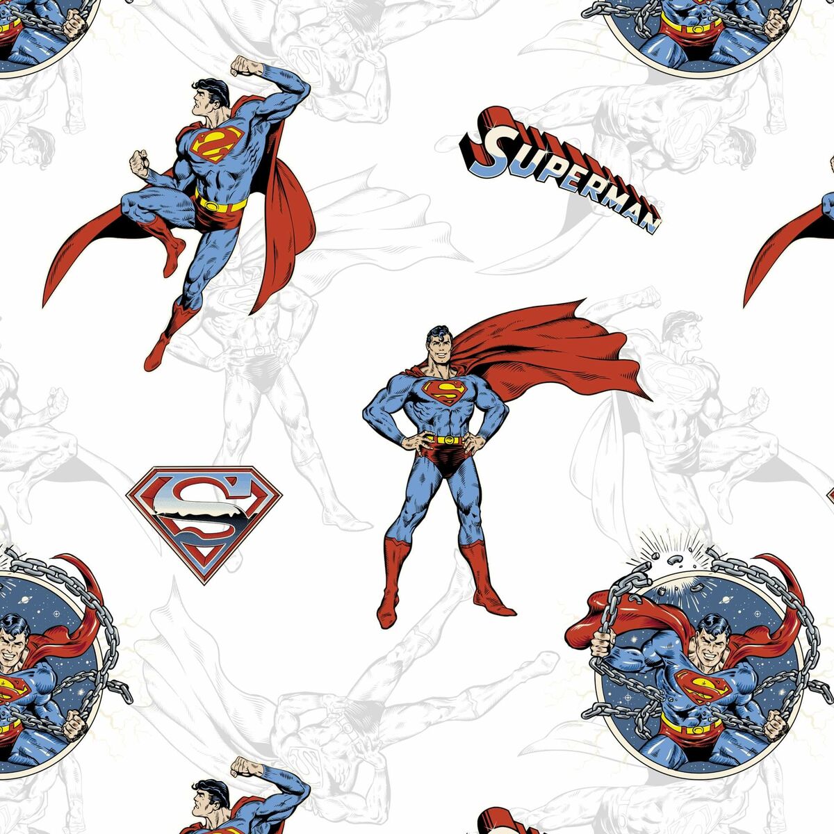 Fläckresistent bordsduk i harts Superman 05 Multicolour 300 x 150 cm